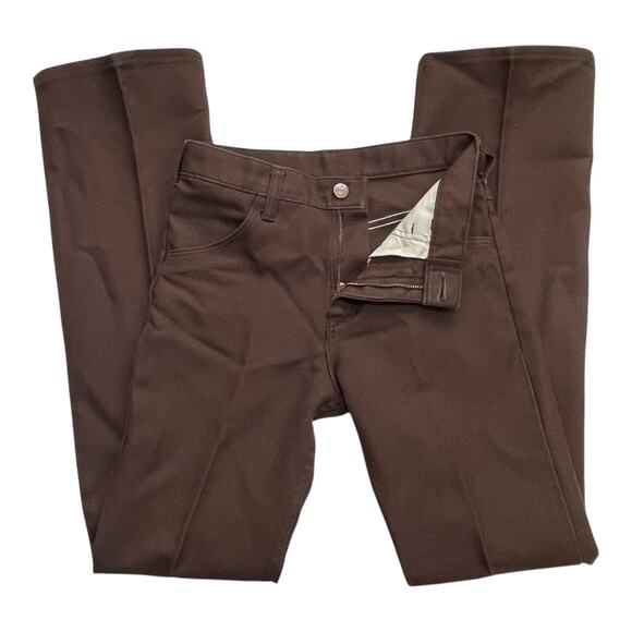 Vintage 70s Wrangler Youth Flared Pants | Size 12-14 | High Waist Western Denim - Picture 4 of 9